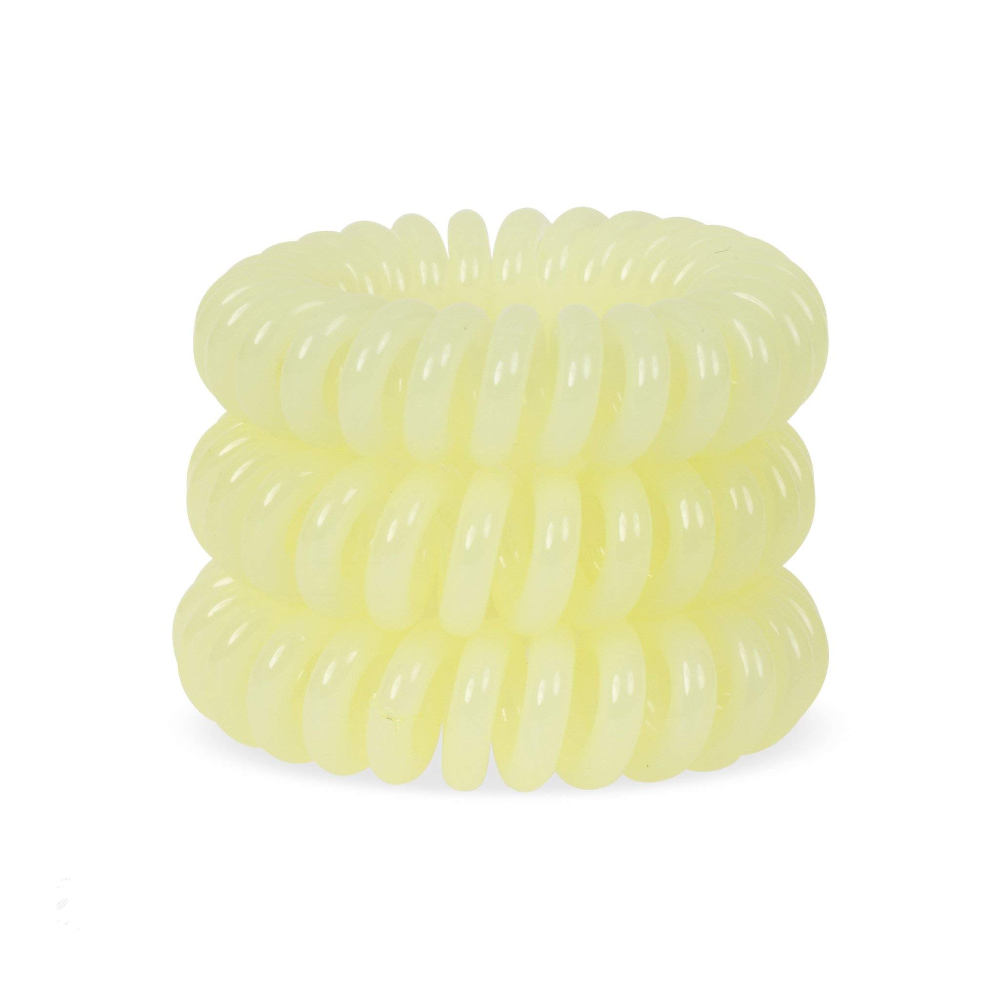 Lemon Pie SpiraBobble | Hair Bands for Women – 12Pcs Set Hair Bobbles | Durable Hair Tie | Spiral Ring for ponytails