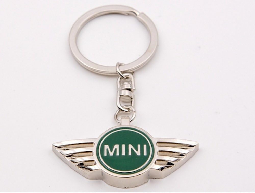 Mini Cooper Stylish Chunky Chrome Green Keyring