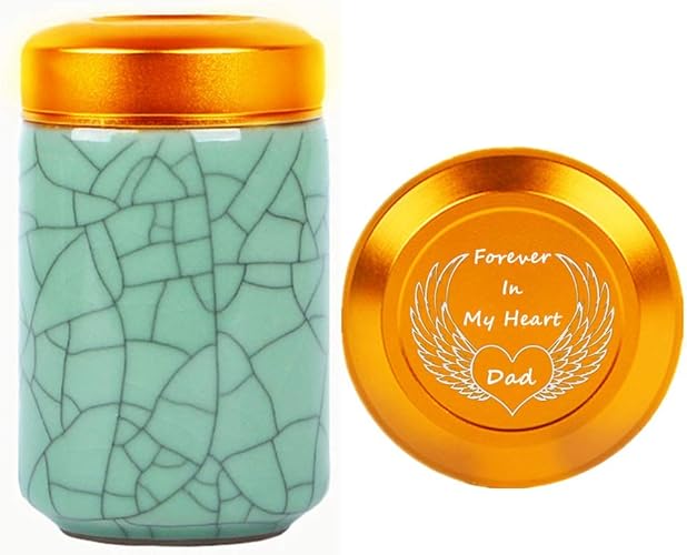 Heart with Wings Engraved Small Urns to Hold Ashes Mom Dad Papa Grandpa Memorial Keepsake