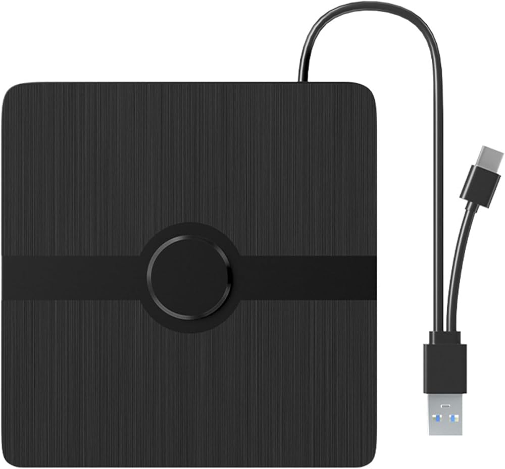 ZZOSRDR External CD DVD Drive USB 3.0 Type-C Portable Writer Player Mac PC