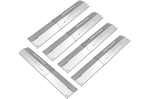 Plowo Universal Adjustable Tent Shield, Stainless Steel Heat Plate, Grill Burner Cover, Flamer Tamer, Grill Repair Kits for Charbroil and Other Gas Grill Models, 5-Pack BBQ Replacement Parts Kit