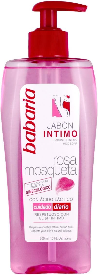 Babaria Intimate Soap Rosa Mosqueta - 300 ml, pink, 300 ml (Pack of 1)
