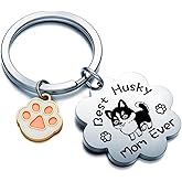 WSAORM Husky Keychain Husky Lover Gifts For Women Dog Mom Keychain Dog Owner Birthday Jewelry Pet Gift