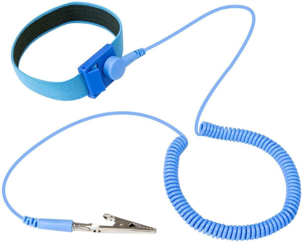 Aeromdale Anti Static Wrist Strap Blue, Adjustable ESD Wrist Band Fits