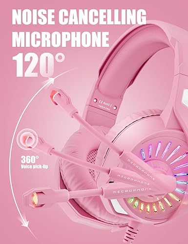 Amazon Pink Headset For Xbox ZIUMIER Z20 Pink Gaming Headset With