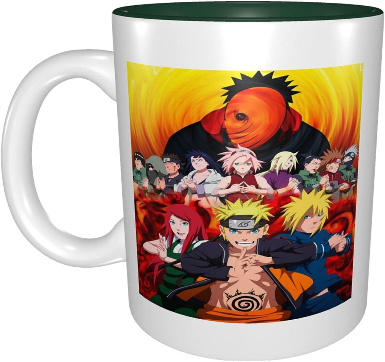 Amazon Co Jp Naruto ナルト 疾風伝1 コーヒーカップ マグ かわいい食器 耐熱 耐冷 マグカップ 贈り物 人気 景品 マグ 贈答品 男性 女性オフィス 330ml マグ ビアマグ Forest Green ホーム キッチン