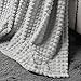 Simple&Opulence Gray Throw Blanket for Couch-Super Soft Fluffy Blankets for Women 50x70 Inches Cozy Lightweight Fleece Blanket for Home Decor