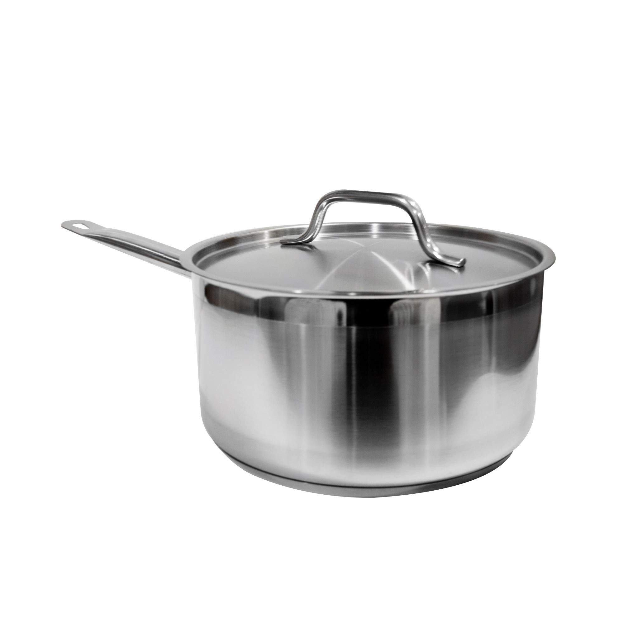 Update International 10 Qt Induction Ready S/S Sauce Pan w/Cover and Helper Handle