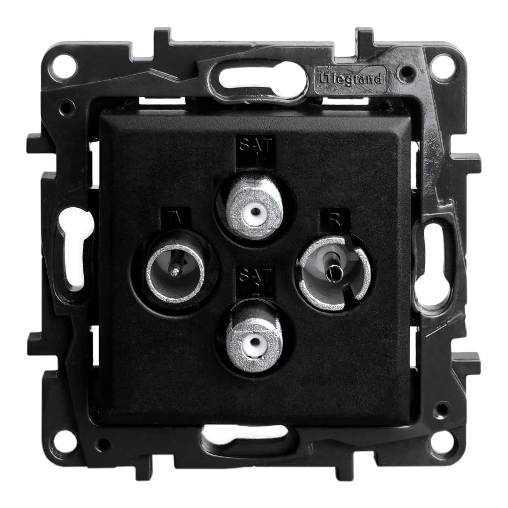 Niloe Step TV-R-SAT-SAT Socket Flush-Mounted Black 1.5 dB
