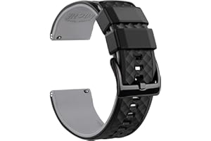 Ritche Christmas Gift Silicone Watch Bands 18mm 20mm 22mm 24mm Quick Release Rubber Watch Bands for Men, Valentine's day gifts for him or her, White Elephant Gifts, Stocking Stuffers For Men