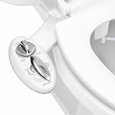 LUXE Bidet NEO 320 - Warm Water Bidet Attachment for Toilet Seat, White | Non-Electric, Warm Water, Dual Nozzle, Self-Cleaning, Adjustable Water Pressure, Rear &amp; Feminine Wash