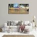 Canvas Wall Art Tropic Beach Sunset with Palm Tree Leaves Panoramic Coast Sunset Painting Prints - Long Canvas Artwork Seascape Ocean Contemporary Nature Picture for Home Office Wall Decor 20