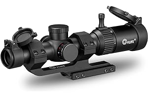 CVLIFE JackalHowl 1-4x20 LPVO Rifle Scope with Cantilever Mount, Illuminated BDC Etched Glass Reticle Rimfire Scope Compact R