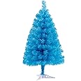 Prettybuy Christmas Tree with Plastic Stand,3-feet,PVC (Light Blue)