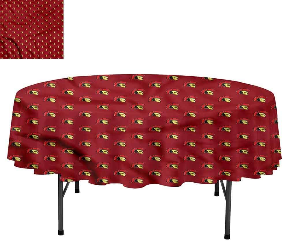 Aishare Store Spartan Round Waterproof Tablecloth, Ancient Warrior Equipment, Round Table Linens for Wedding Party, Round 50"
