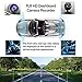 CHICOM 7“ Dash Cam 350 Degree Rotating Camera Dual Lens dvr Video Recorder Reversing Dash Camera with Full hd 1080p 170 Degree Rearview cam