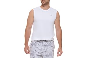 Calvin Klein Mens Light Weight Quick Dry Sleeveless 40+ UPF ProtectionRash Guard Shirt