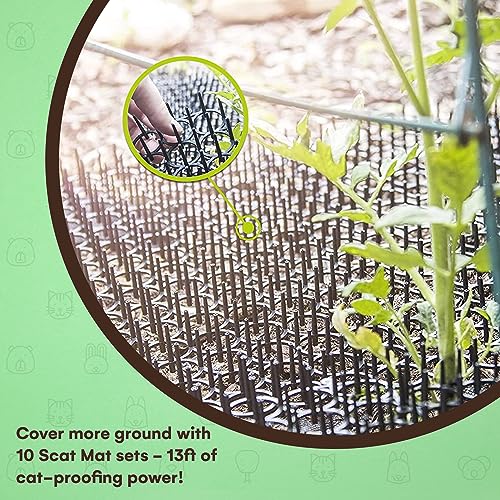 Homarden Cat Repellent Outdoor Scat Mat (Set of 10) 16 X 13 Inch
