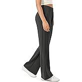 ODODOS Women's Modal Soft Mini Flared Pants with Pockets High Waist Pull-On Casual Lounge Pants-29/31" Inseam