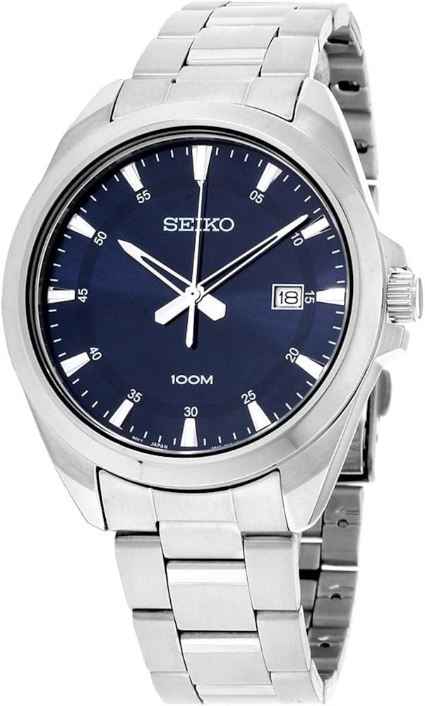 Seiko Blue Dial Stainless Steel Men's Watch SUR207 Amazon.co.uk Watches