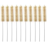URBEST 10 Pcs Tube Bottle Wash Cleaning Brush, Tan