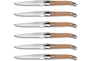 Set of 6 Knives - Laguiole Héritage - Made in France (Light Wood)