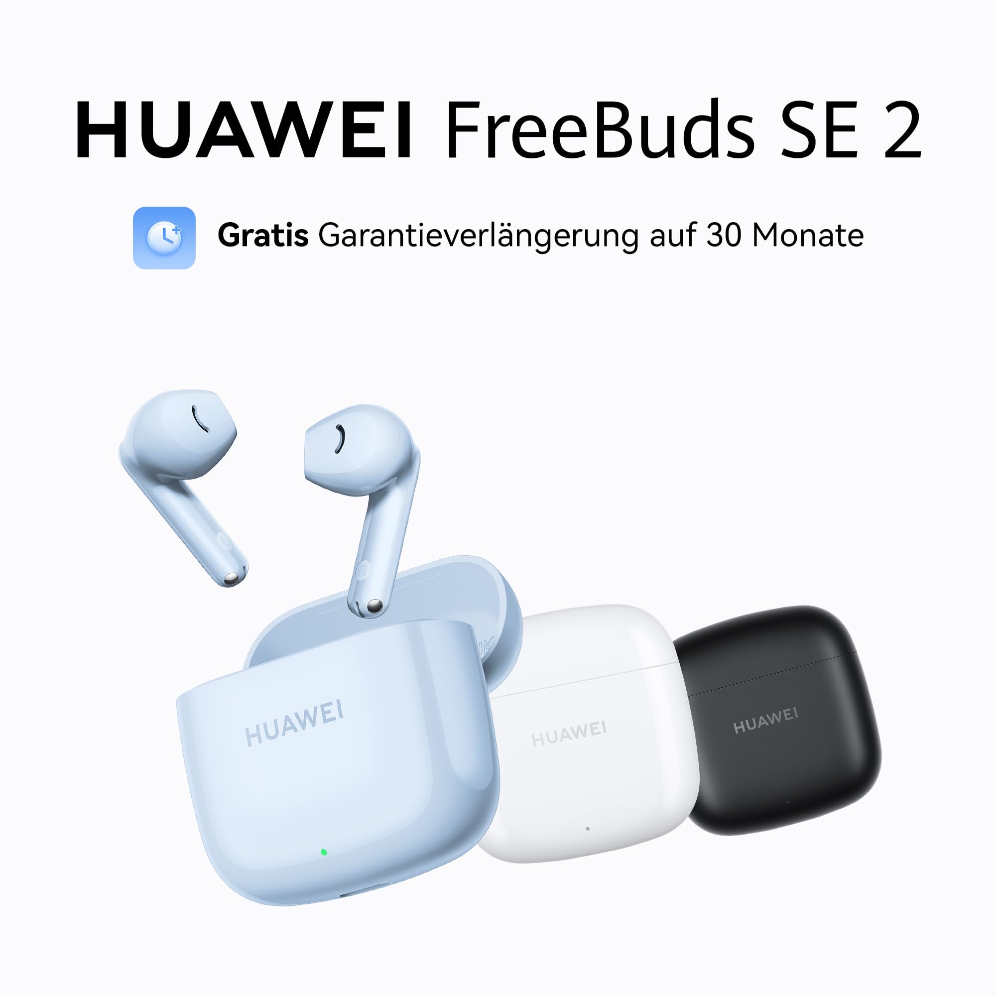 HUAWEI FreeBuds SE 2 Wireless Kopfhörer, Bis zu 40 Stunden Akkulaufzeit, Leicht und komfortabel, Ausgewogener Klang, Wasserdichtigkeit, Graphitschwarz 2