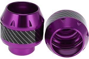 A ABSOPRO Motorcycle Frame Sliders Falling Protection Wheel Crash Protector Scooter Moped Aluminum Alloy Purple 2 Pcs
