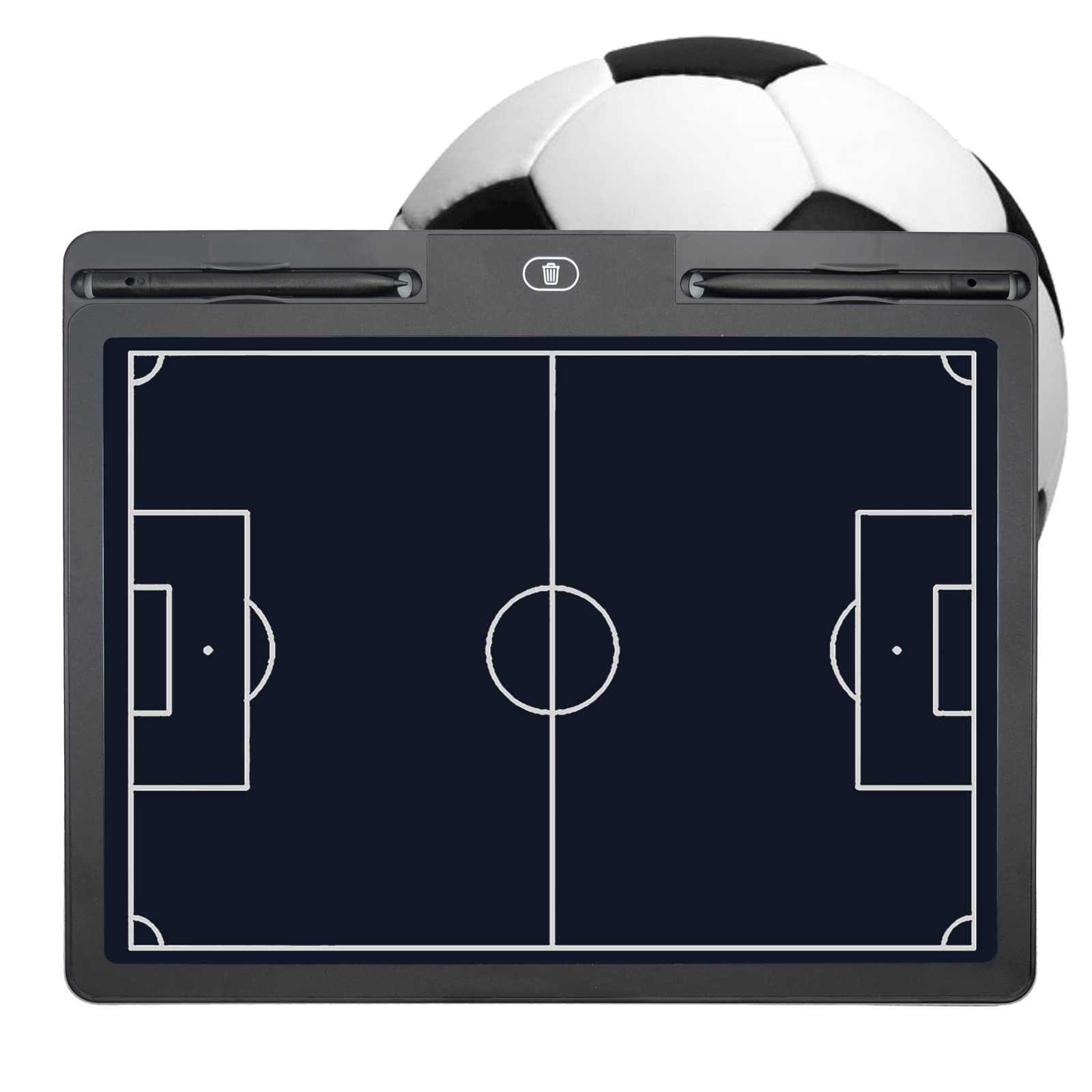 RoseFlower Electronic Football Coach Tactical Board, Portable Soccer Tactics Strategy Blackboard Notebook Clipboard with LCD Writing Tablet with Stylus, Instant Erase - Training Assistant Equipment