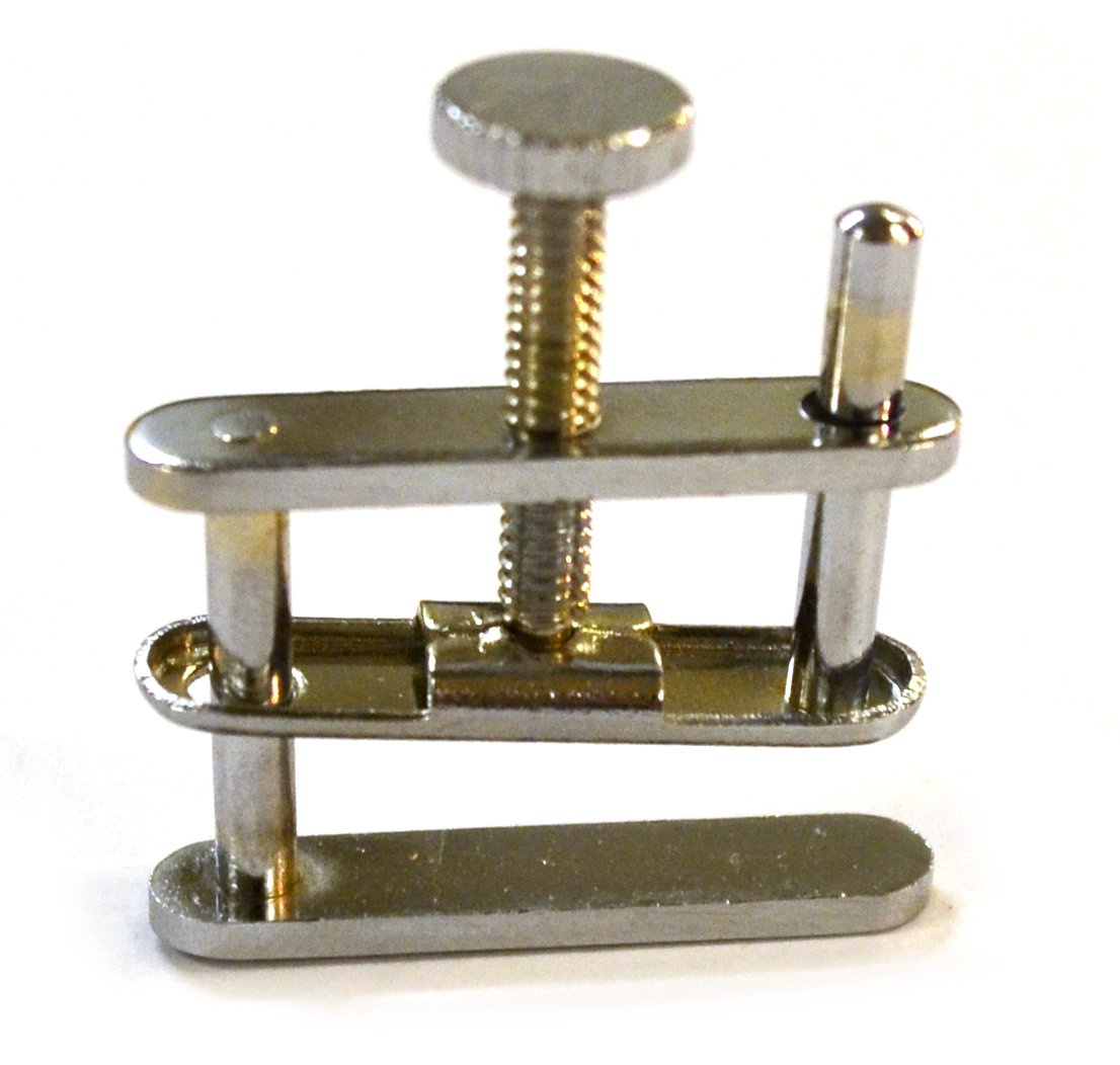 Eisco Labs Large (1 5/16") Nickel Plated Brass Tube Clamp, Hoffman