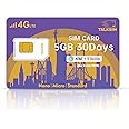 TALKSIM Data SIM Card 5GB 30Days Support AT&T, T-Mobile, 4G LTE Cellular SIM USA Card Compatible with Unlocked Security Camera/Router/Mobile WiFi Hotspot/GPS Tracker/Tablet iot Devices