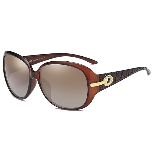 DUCO Klassische Damen Sonnenbrille Polarisiert Modische 100% UV-Schutz 6214