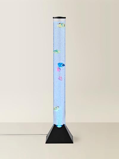 MiniSun 80cm Colour Changing LED Bubble Tower Mood Light with Fish 10pcs
