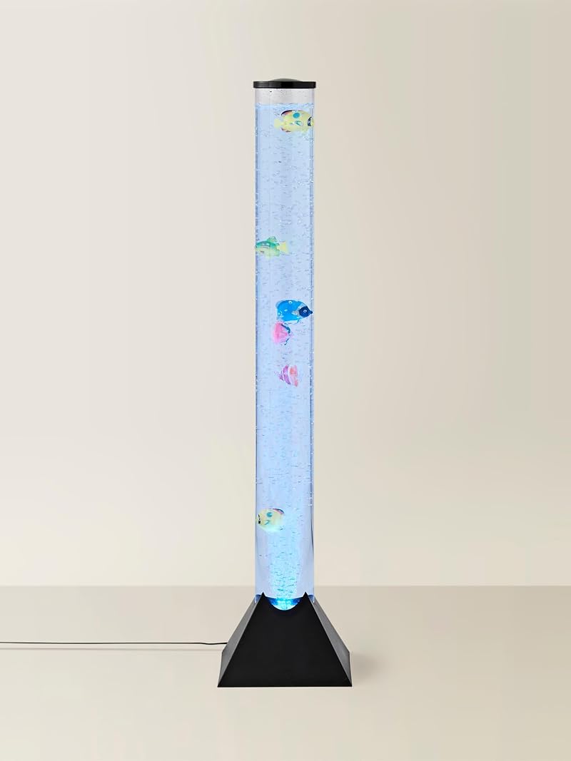 MiniSun 80cm Colour Changing LED Bubble Tower Mood Light with Fish 10pcs