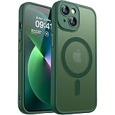 CANSHN Magnetic Shockproof for iPhone 13 Mini Case, Deep Green