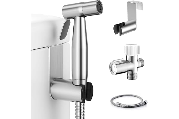 Fekivasy Handheld Bidet Sprayer for Toilet, Muslim Shower Bidet Attachment for Toilet, Adjustable Water Pressure with Bidet H