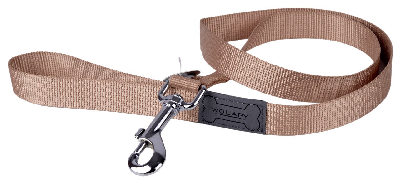 Wouapy Basic Line 3 Positions Lead for Dog, 25 mm/2 m, Beige