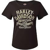 Harley-Davidson Women's Stronghold Short Sleeve Poly-Blend Tee, Black