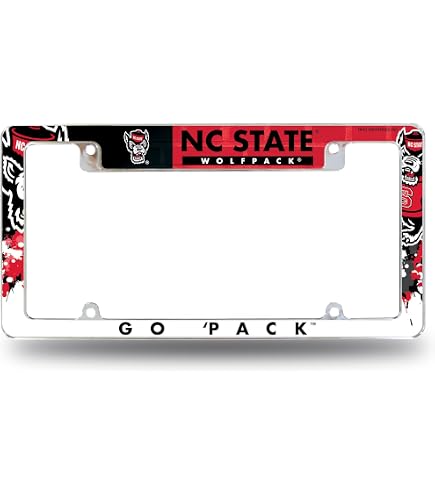 NC State Wolfpack Chrome License Plate Frame