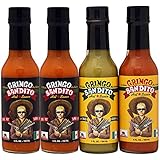 Gringo Bandito Super Hot Sauce Variety Pack, 5 Ounce (Pack of 4)