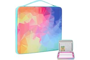 Hearoo Hard Carrying Case for Crayola Light Up Tracing Pad, Travel Storage Bag for Laptop Notebook with Mesh Pockets (Colorful)