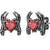 Skeleton Hand Earrings 925 Sterling Silver Goth Skull Earrings Women Gothic Jewelry Gifts for Men
