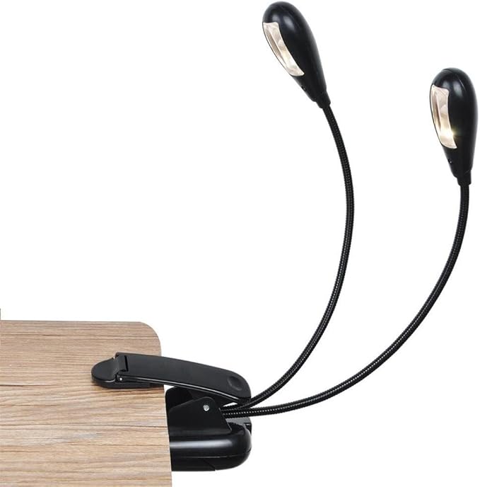 Lampe Pupitre LED Rechargeable - Clip Réglable Pour Musique Et Lecture