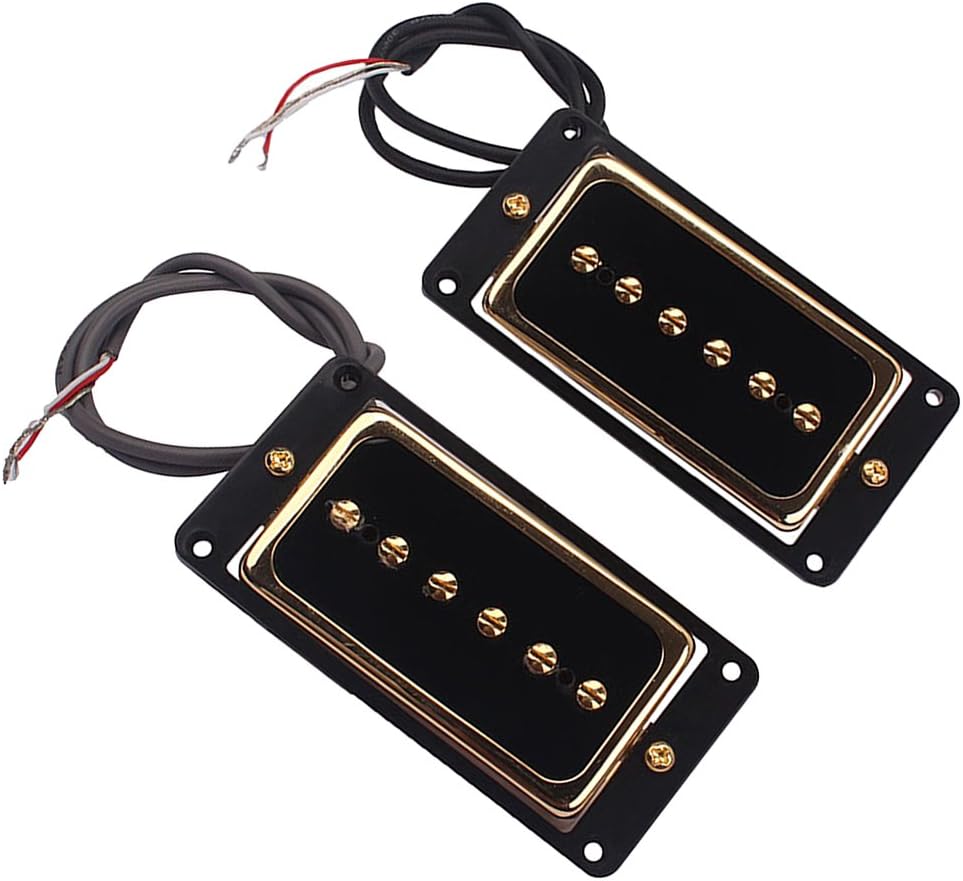 2Pcs Alnico 5 Pickup Soap Bar P90 Humbucker Pickup for Electric Guitar Parts