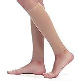 BSERA Calf Compression Sleeve Women, 2 Pairs 20-30mmHg Footless Compression Socks for Swelling Shin Splints Varicose Veins