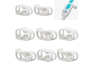 Axisculpt Plastic Tubing Clamps 1/4" - 5/16"OD Plastic Hose Clamp Adjustable Flow Control Pinch Valve Shut Off for Laboratory Use-White 8PCS