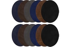 Kioiner 12 Pcs Iron on Patches, 11 x 14cm Repair Patches for Clothing, Self-Adhesive Oval Elbow Knee Felt Patches Iron on for