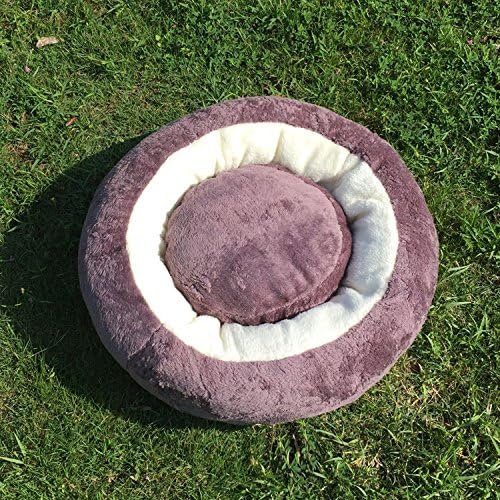 liusihangxiao Pet Bed Removable Dog Fluff Bed Warm Deluxe Dog Bed Round Poached Egg Dog Bed,Violet