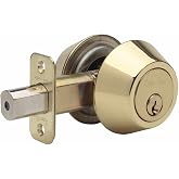 Copper Creek DB2420PB Double Cylinder Deadbolt, Polished Brass, Key Lock, 1-Inch Throw