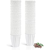 200 Pack Disposable Paper Coffee Filters K Cup Paper Filters for 2.0 K-eurig Single Brewer Reusable Cups, K-Cup Coffee Pods, Fit Most 2.0 K eurig Single Serve Filter Brands Coffee Pods (White, Large)